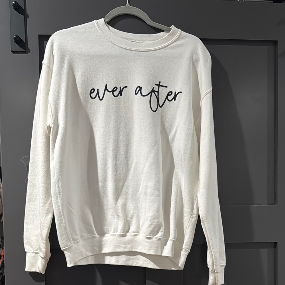 Gildan Cream Sweatshirt with Black Print